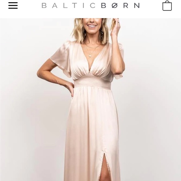 Baltic Born Dresses Prague Satin Maxi Dress Baltic Born Bridesmaid